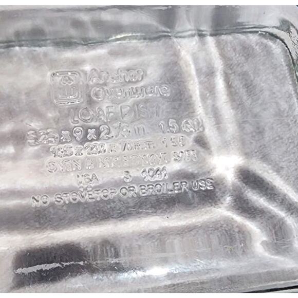 VTG 1987 Blue Ribbon Goose Anchor Hocking Loaf Dish Baking 1.5 Quart Retro - Picture 6 of 13